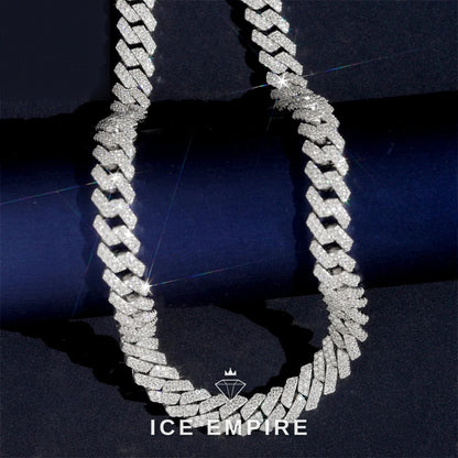 Iced Out Rose Gold Plated Moissanite Cuban Chain