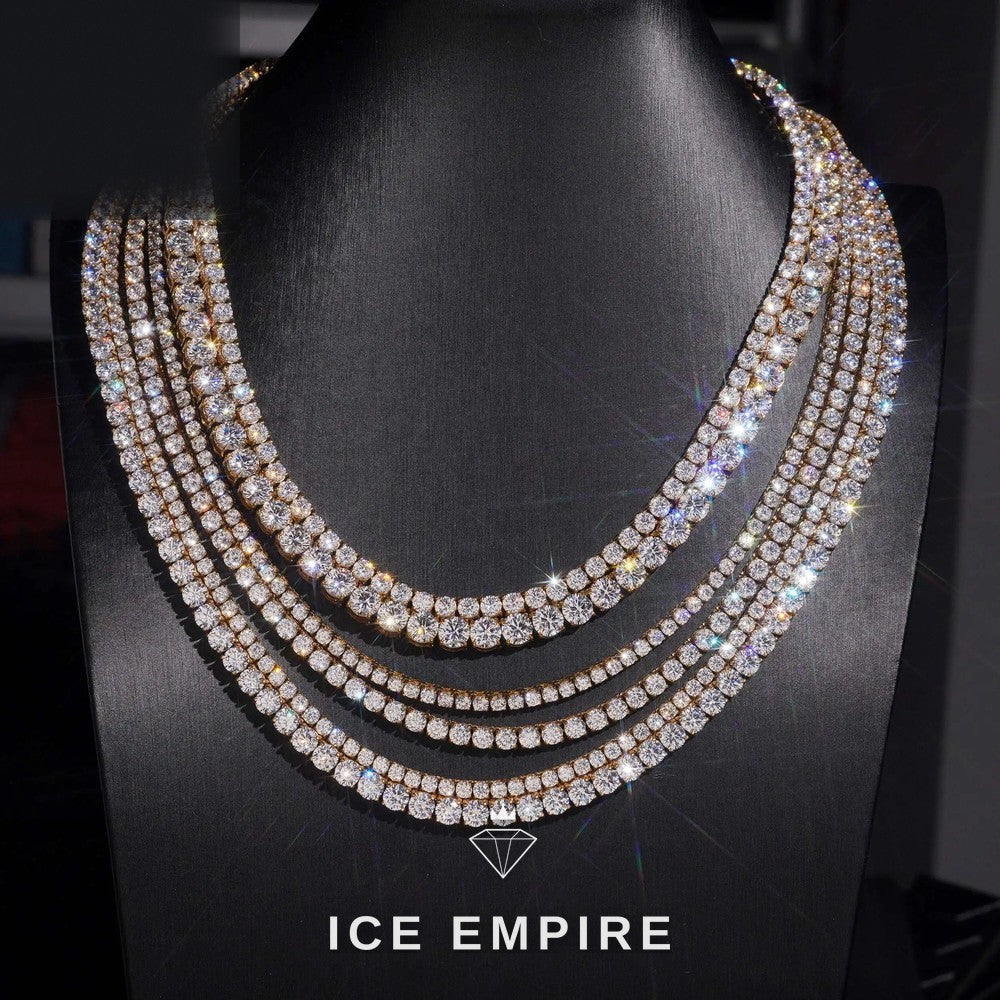 Iced Out Rose Gold Plated Tennis Chain