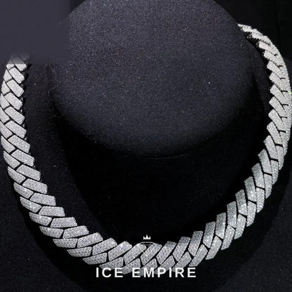 Iced Out Rose Gold Plated Moissanite Cuban Chain