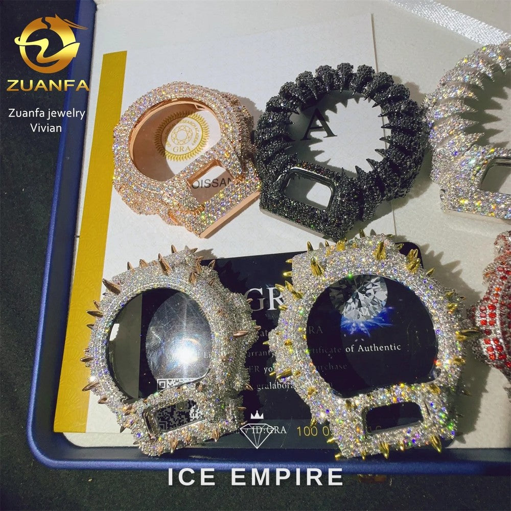 Iced Out 925 Silver Moissanite Watch