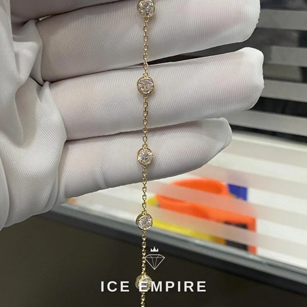 Iced Out 18K Gold Lab Grown Diamond Tennis Bracelet