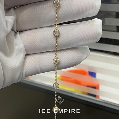 Iced Out 18K Gold Lab Grown Diamond Tennis Bracelet