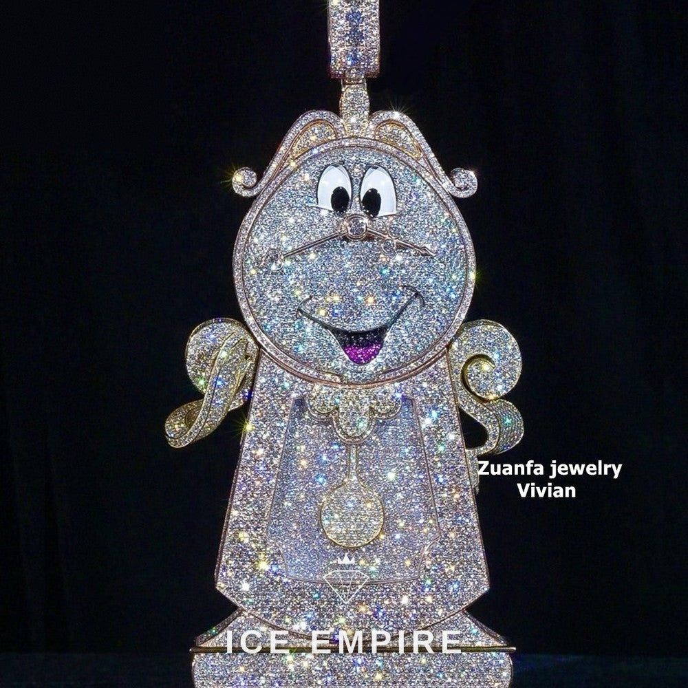 Iced Out 925 Silver Moissanite Pendant