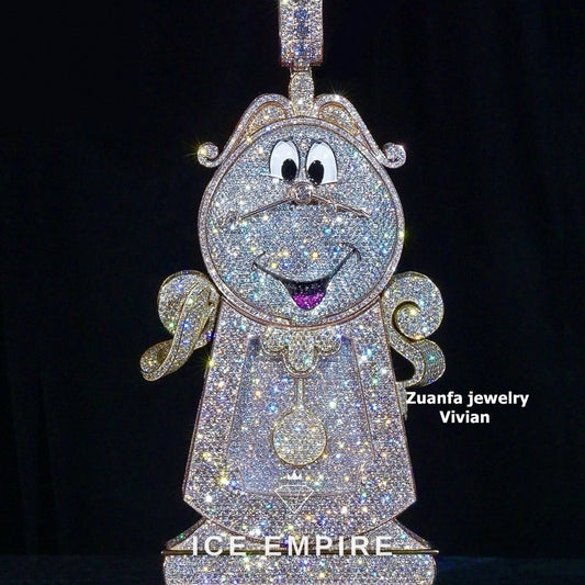 Iced Out 925 Silver Moissanite Pendant
