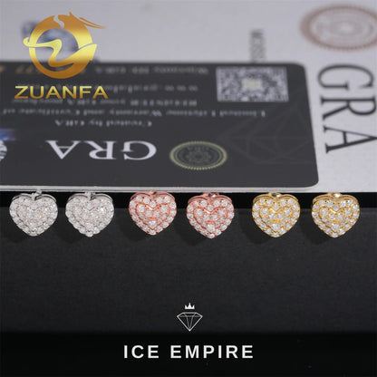 Iced Out 925 Silver Moissanite Earrings