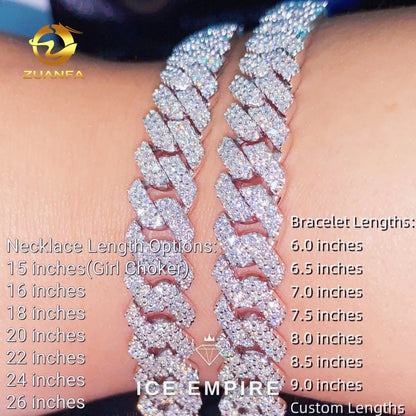 Iced Out Rose Gold Plated Moissanite Cuban Chain