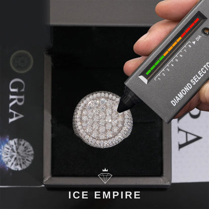 Iced Out 925 Silver Moissanite Ring