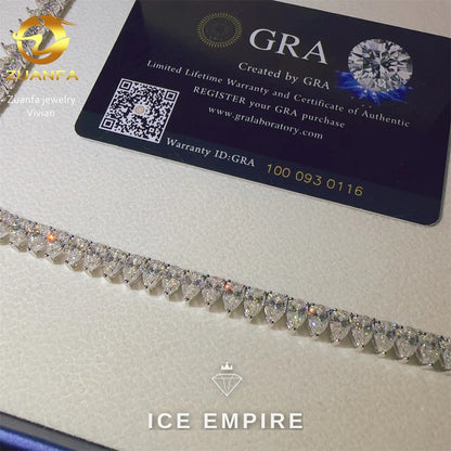 Iced Out Rose Gold Plated Moissanite Cuban Chain