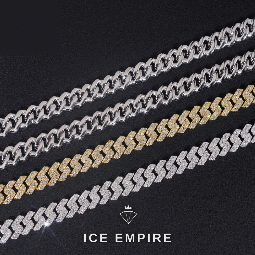 Iced Out Rose Gold Plated Moissanite Cuban Chain