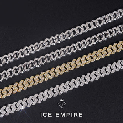 Iced Out Rose Gold Plated Moissanite Cuban Chain