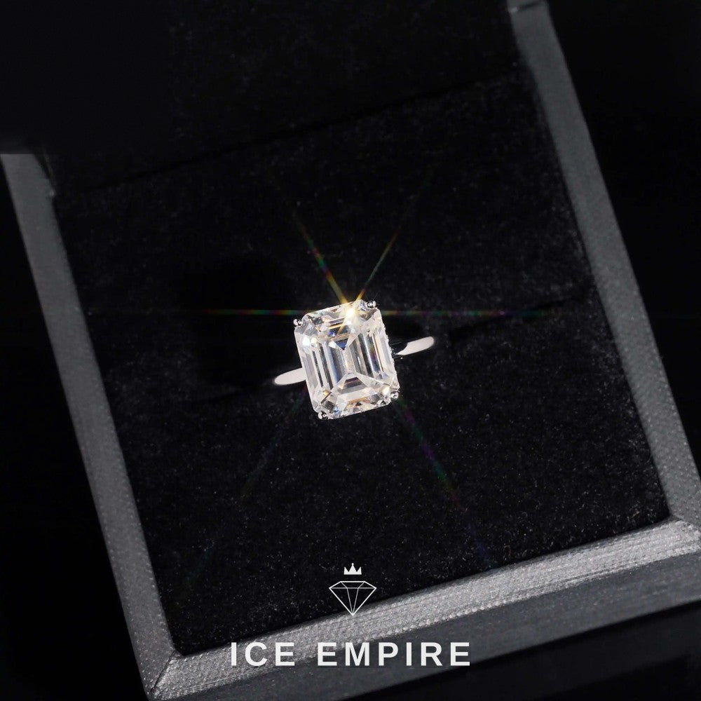 Iced Out Gold Plated Moissanite Wedding Band