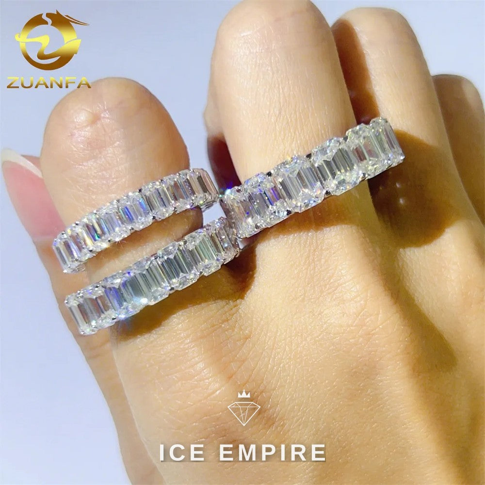 Iced Out 925 Silver Moissanite Ring