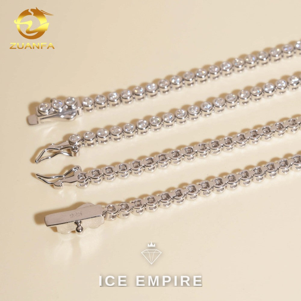 Iced Out Rose Gold Plated Moissanite Cuban Chain
