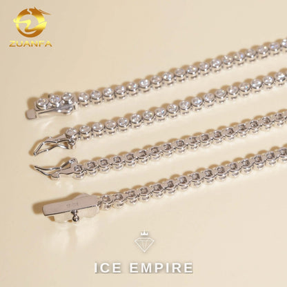 Iced Out Rose Gold Plated Moissanite Cuban Chain