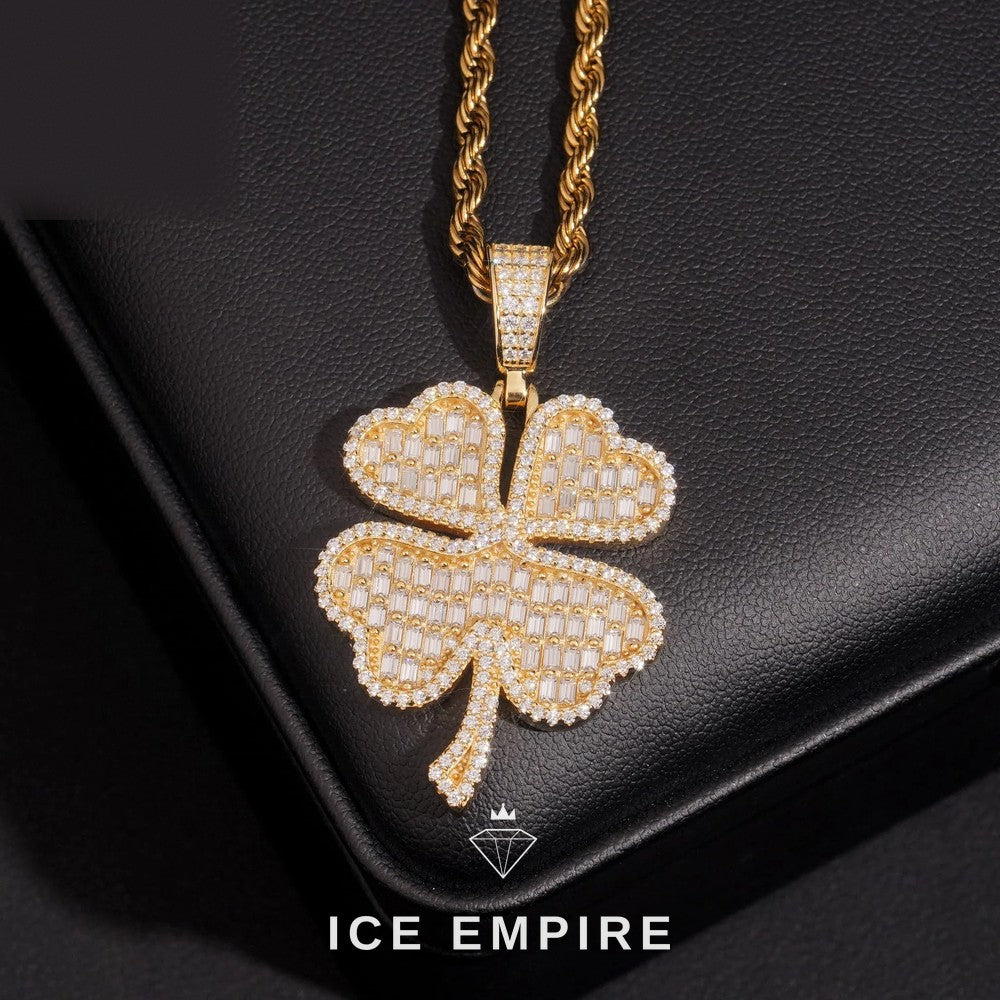 Iced Out Rose Gold Plated Moissanite Pendant