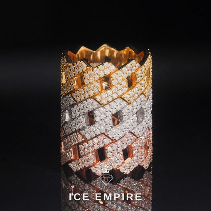 Iced Out Rose Gold Plated Moissanite Cuban Chain