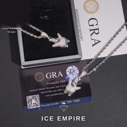 Iced Out 925 Silver Moissanite Pendant