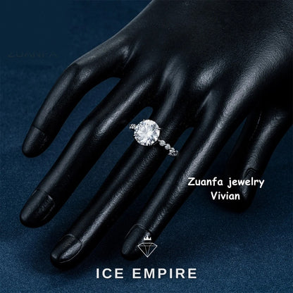 Iced Out 925 Silver Moissanite Ring