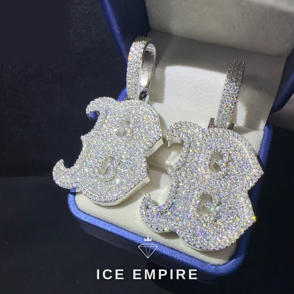Iced Out Rose Gold Plated Moissanite Pendant