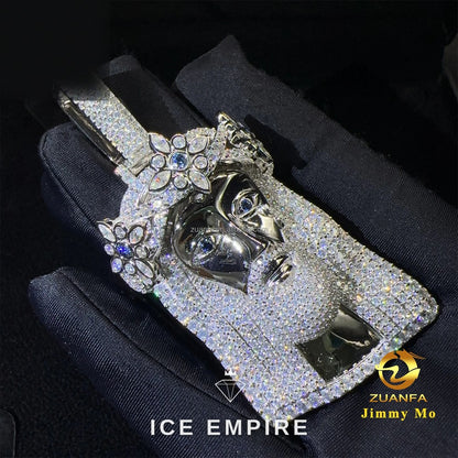 Iced Out 925 Silver Moissanite Pendant