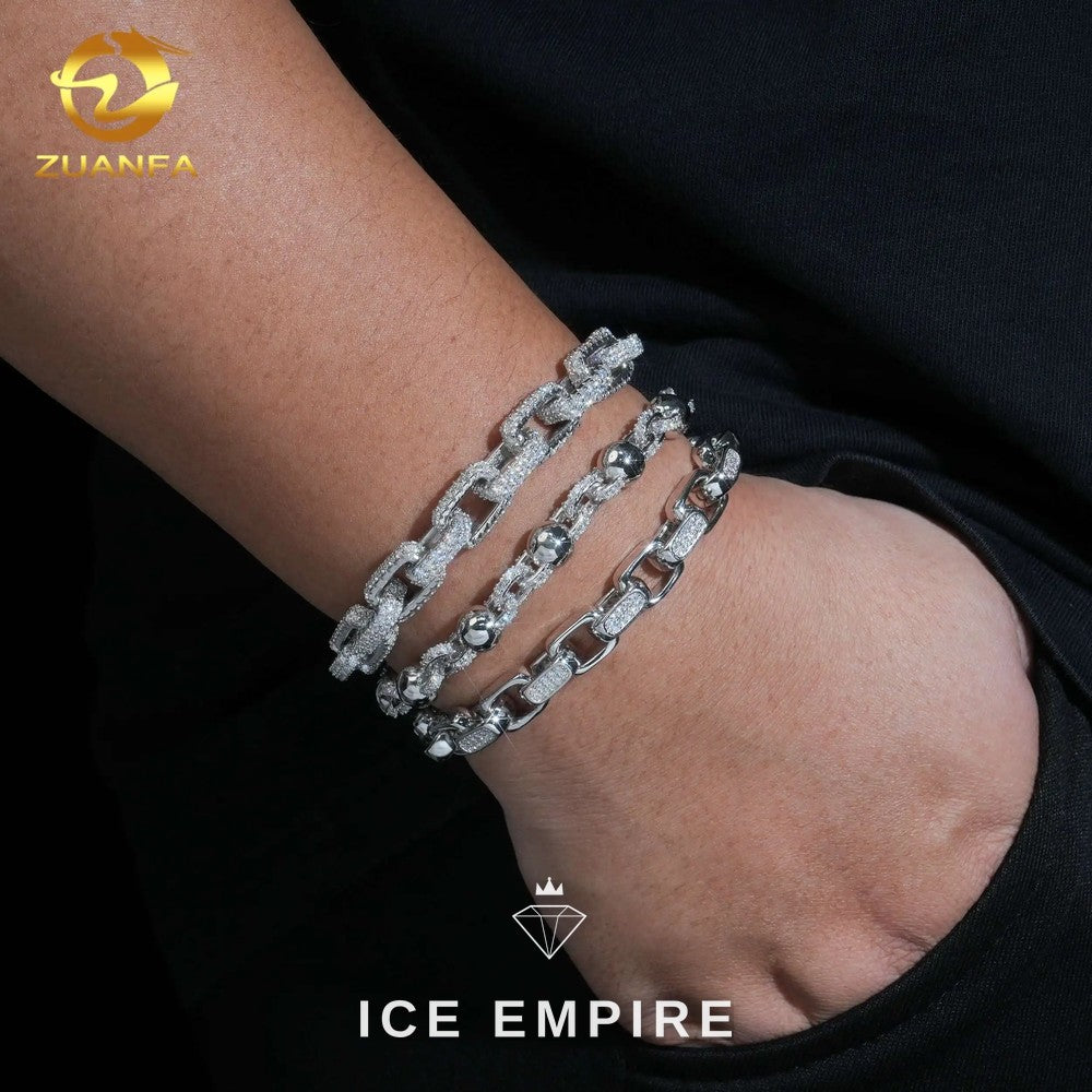Iced Out Rose Gold Plated Moissanite Cuban Chain