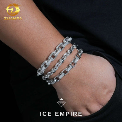 Iced Out Rose Gold Plated Moissanite Cuban Chain