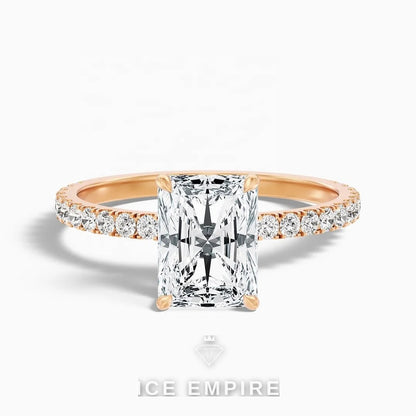 Iced Out 10K Gold Lab Grown Diamond Engagement Ring