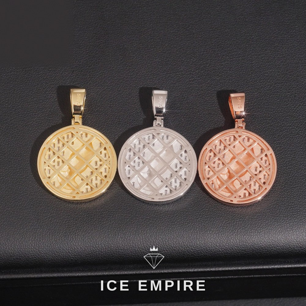 Iced Out Baguette Gold Plated Moissanite Pendant