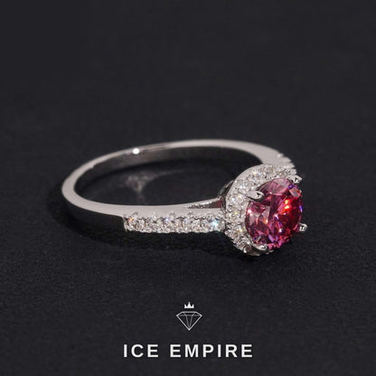 Iced Out 925 Silver Moissanite Engagement Ring