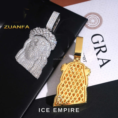 Iced Out 925 Silver Pendant