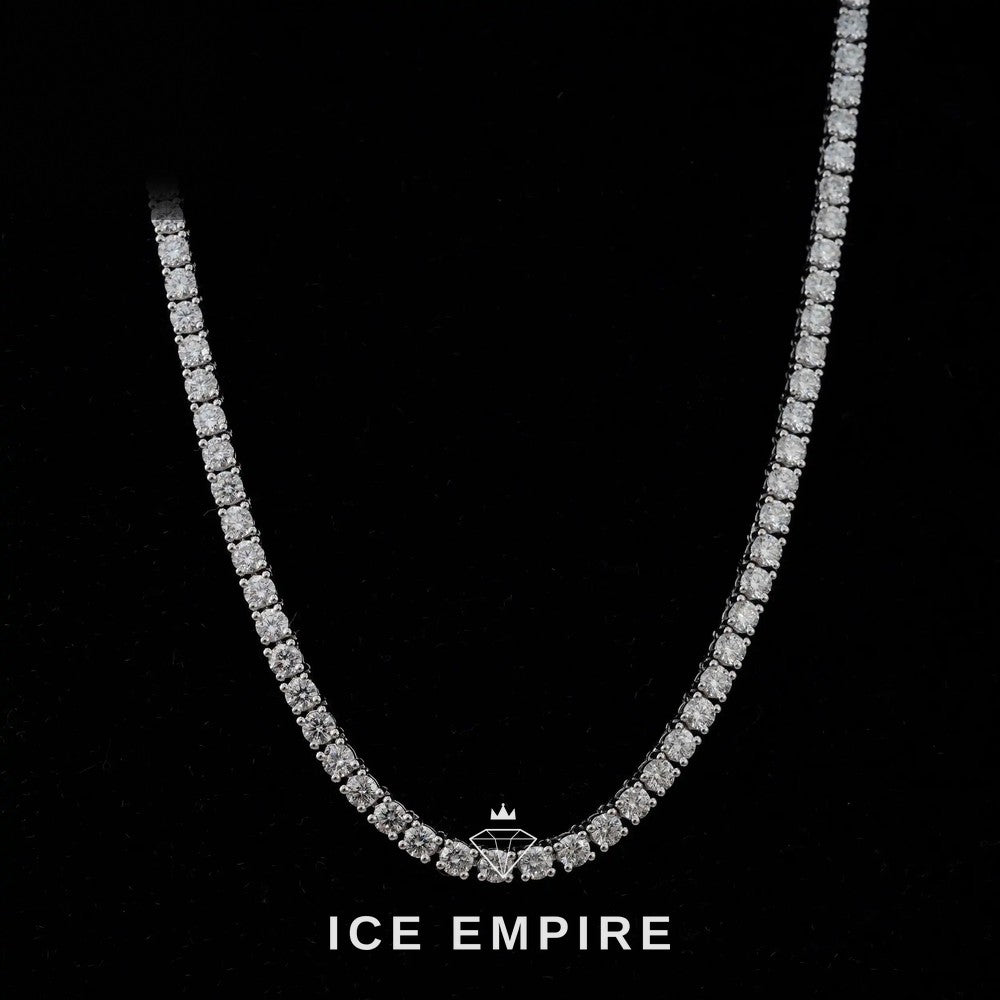 Iced Out 925 Silver Lab Grown Diamond Tennis Chain