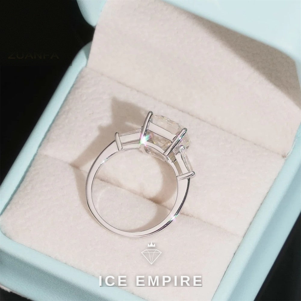 Iced Out Rose Gold Plated Moissanite Wedding Band