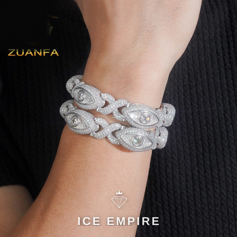 Iced Out Rose Gold Plated Moissanite Cuban Chain