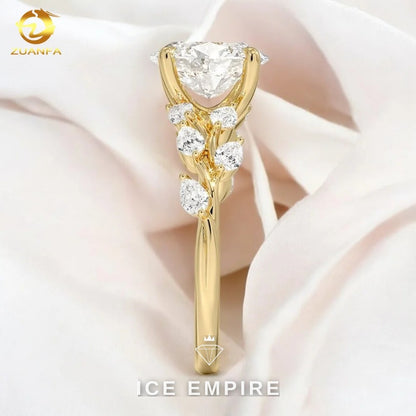 Iced Out Gold Plated Moissanite Stud Earrings