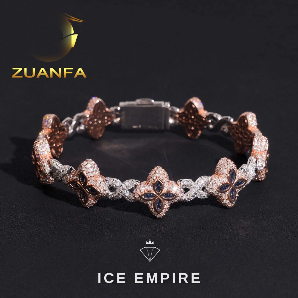 Iced Out 925 Silver Moissanite Bracelet
