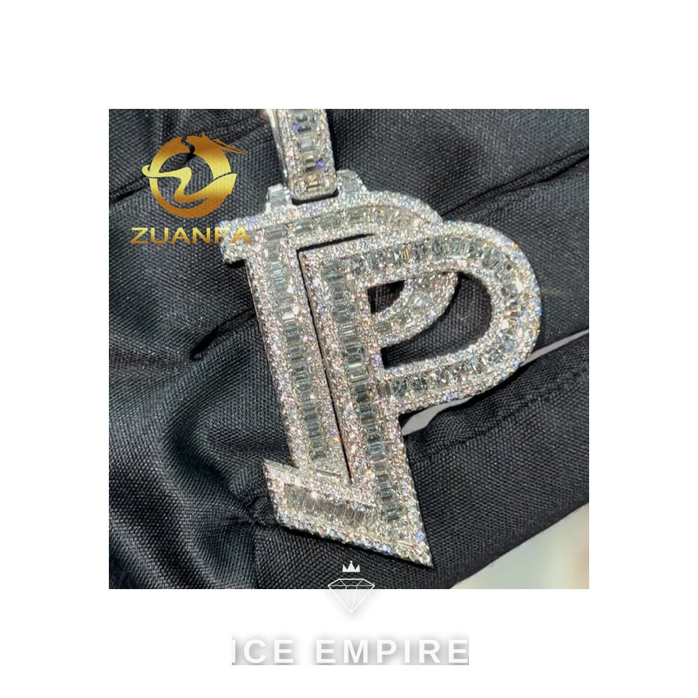 Iced Out Baguette Rose Gold Plated Pendant