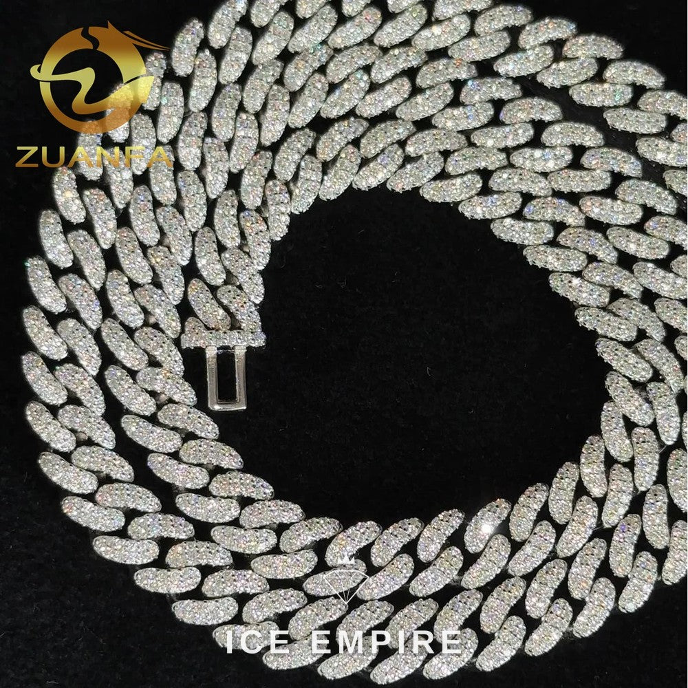 Iced Out Rose Gold Plated Moissanite Cuban Chain