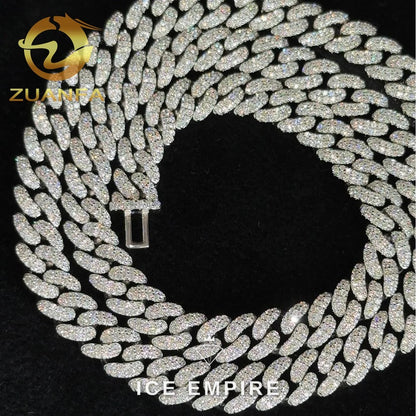 Iced Out Rose Gold Plated Moissanite Cuban Chain