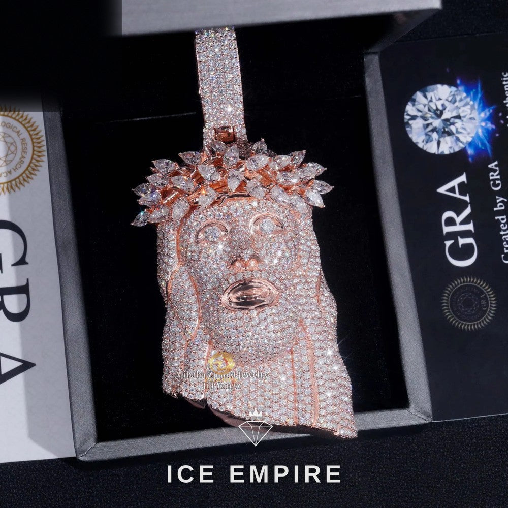 Iced Out 925 Silver Moissanite Pendant