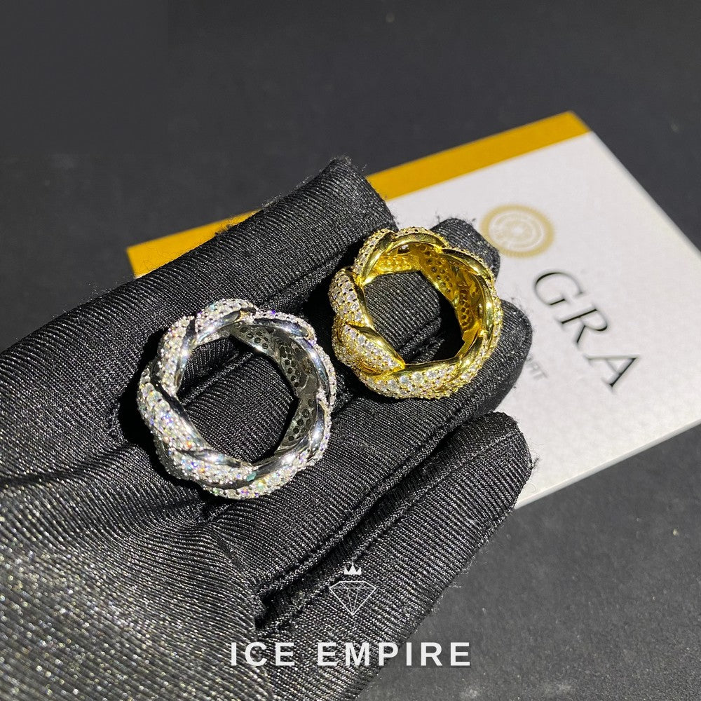 Iced Out 925 Silver Moissanite Cuban Chain