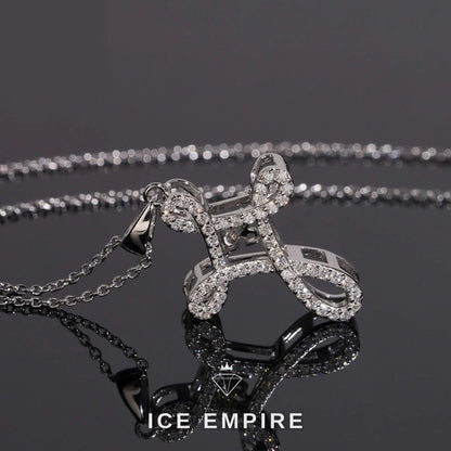 Iced Out Cross 925 Silver Lab Grown Diamond Pendant
