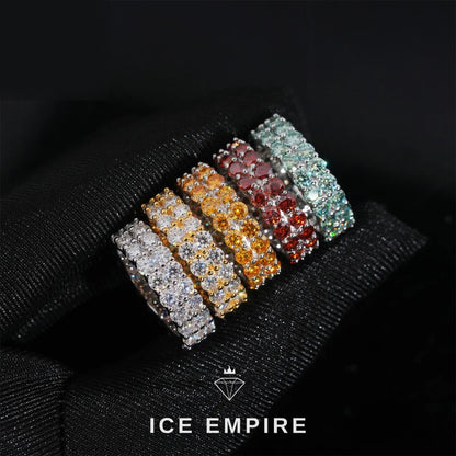 Iced Out Gold Plated Moissanite Ring