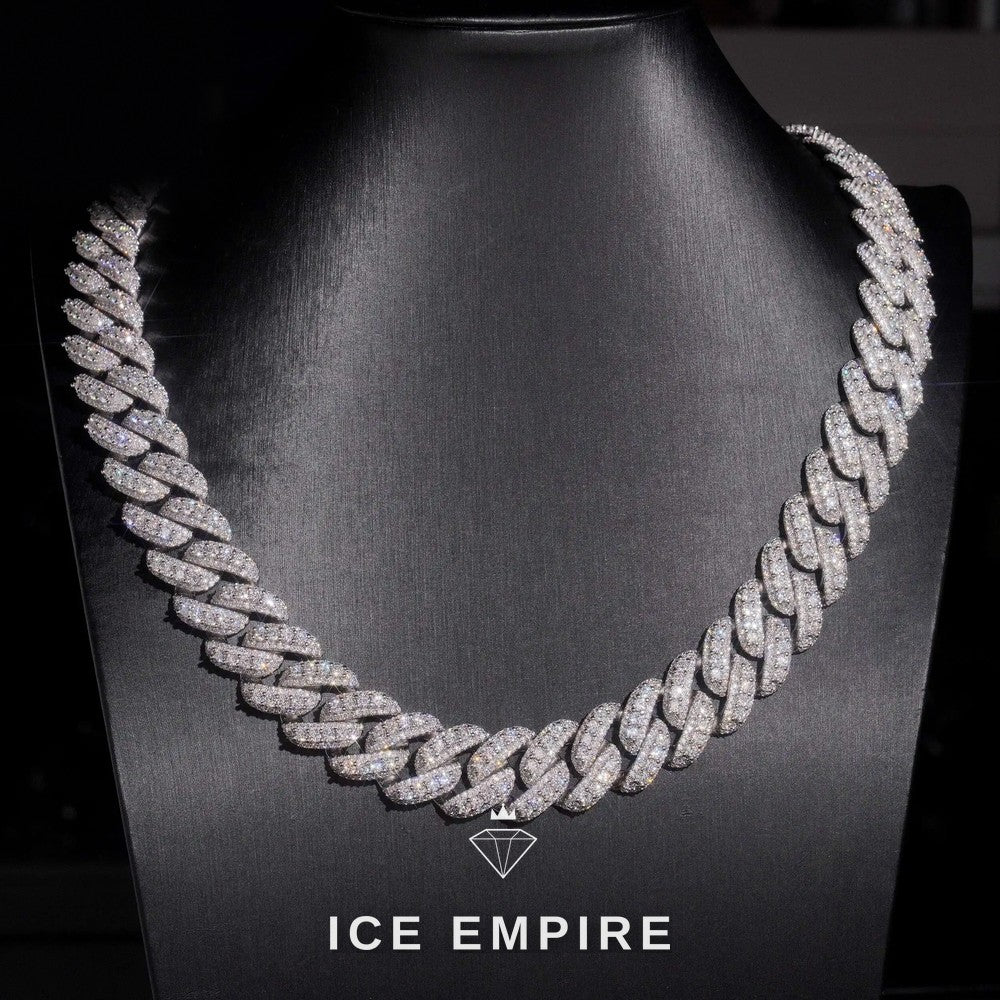 Iced Out Rose Gold Plated Moissanite Cuban Chain