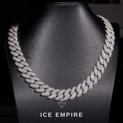 Iced Out Rose Gold Plated Moissanite Cuban Chain