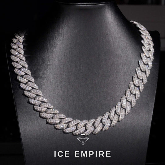 Iced Out Rose Gold Plated Moissanite Cuban Chain