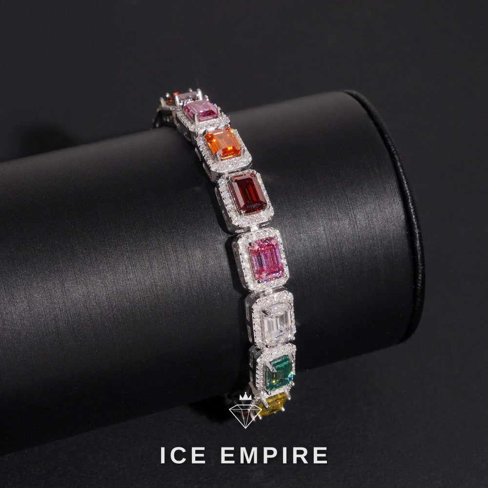 Iced Out Rose Gold Plated Moissanite Tennis Bracelet