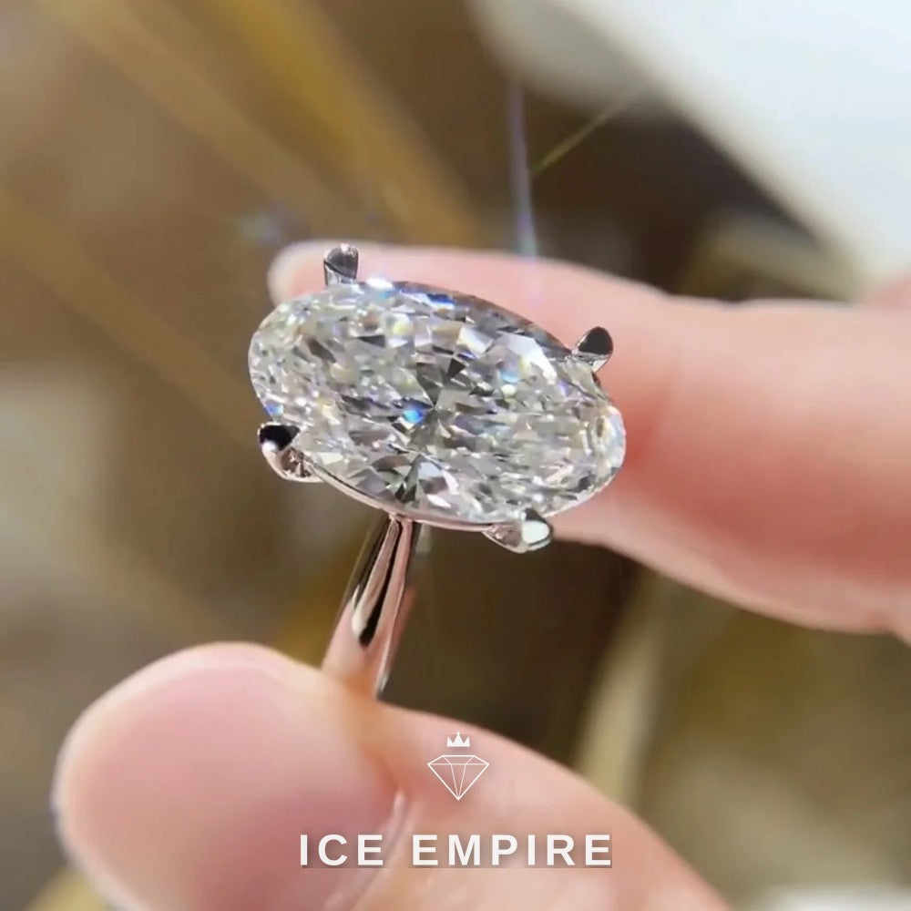 Iced Out 14K Gold Lab Grown Diamond Ring
