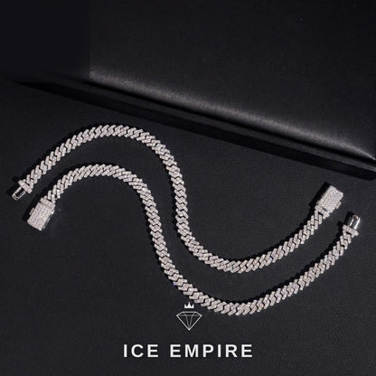 Iced Out 925 Silver Moissanite Cuban Chain