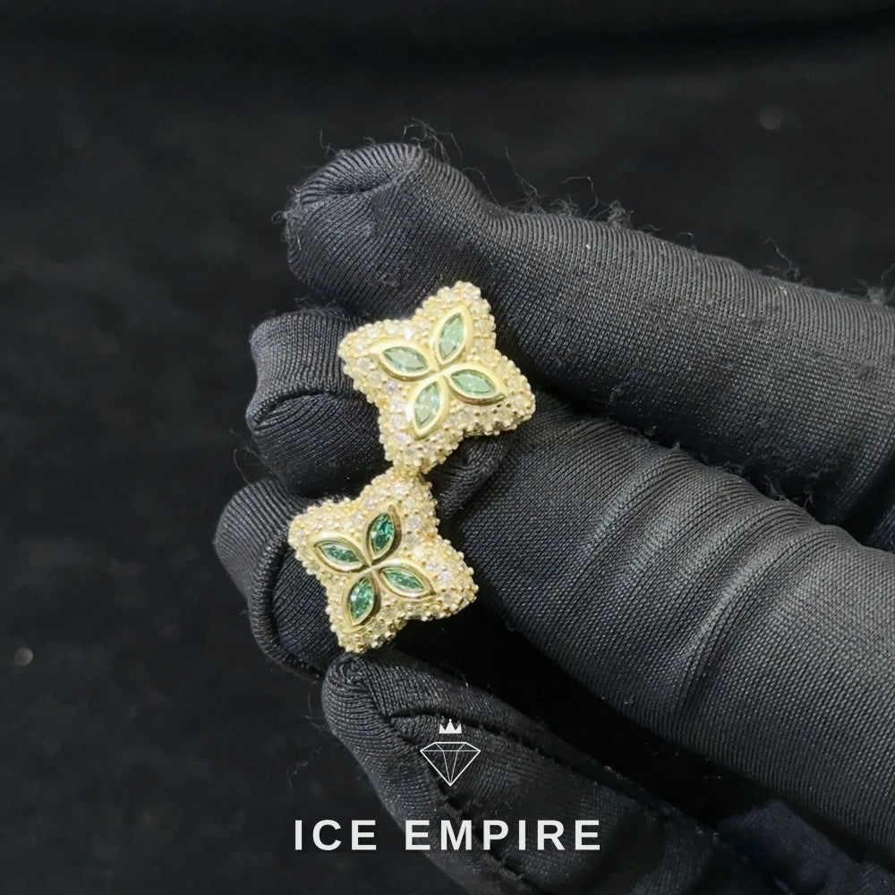 Iced Out 925 Silver Moissanite Stud Earrings