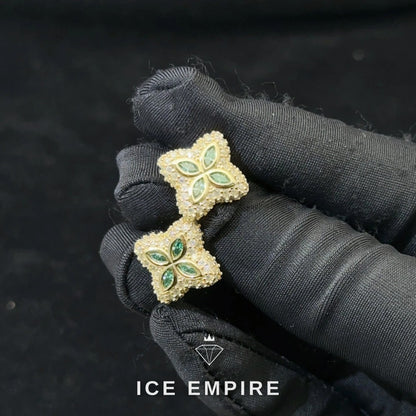 Iced Out 925 Silver Moissanite Stud Earrings